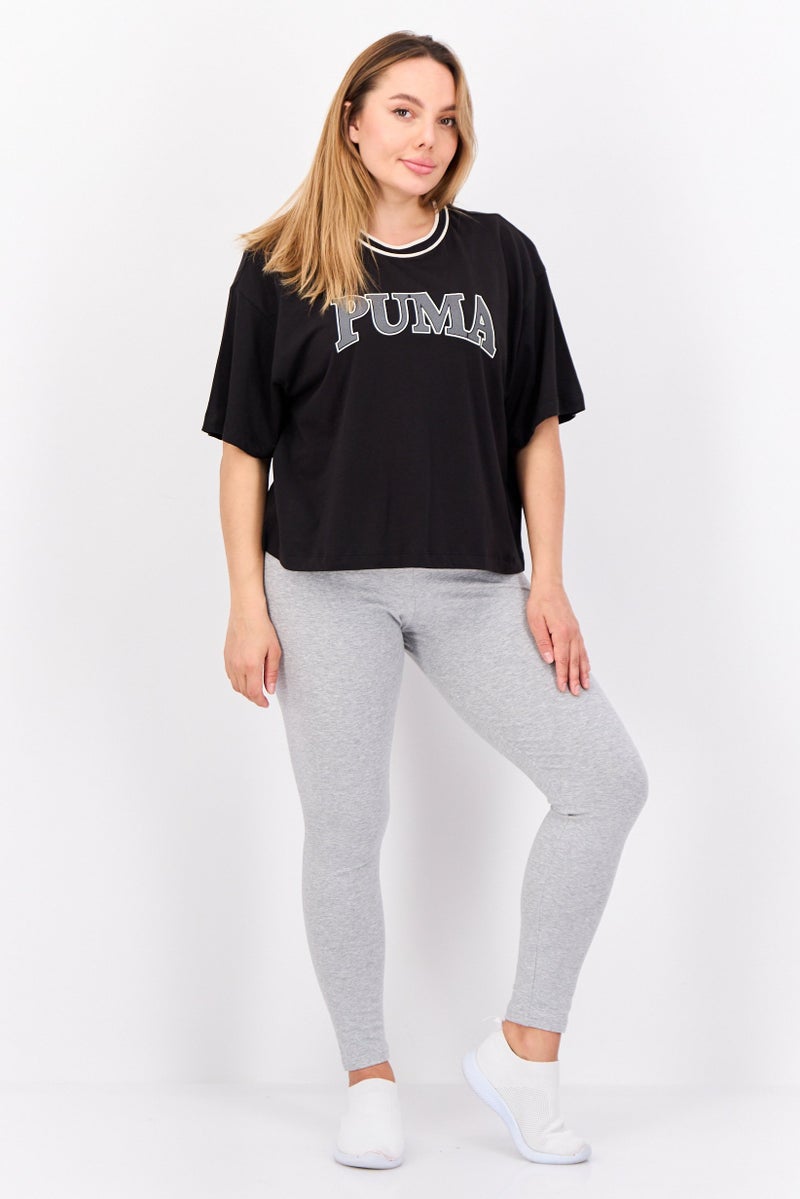 PUMA تي شيرت تدريب بأكمام قصيرة مريحة للنساء، أسود - Image 2